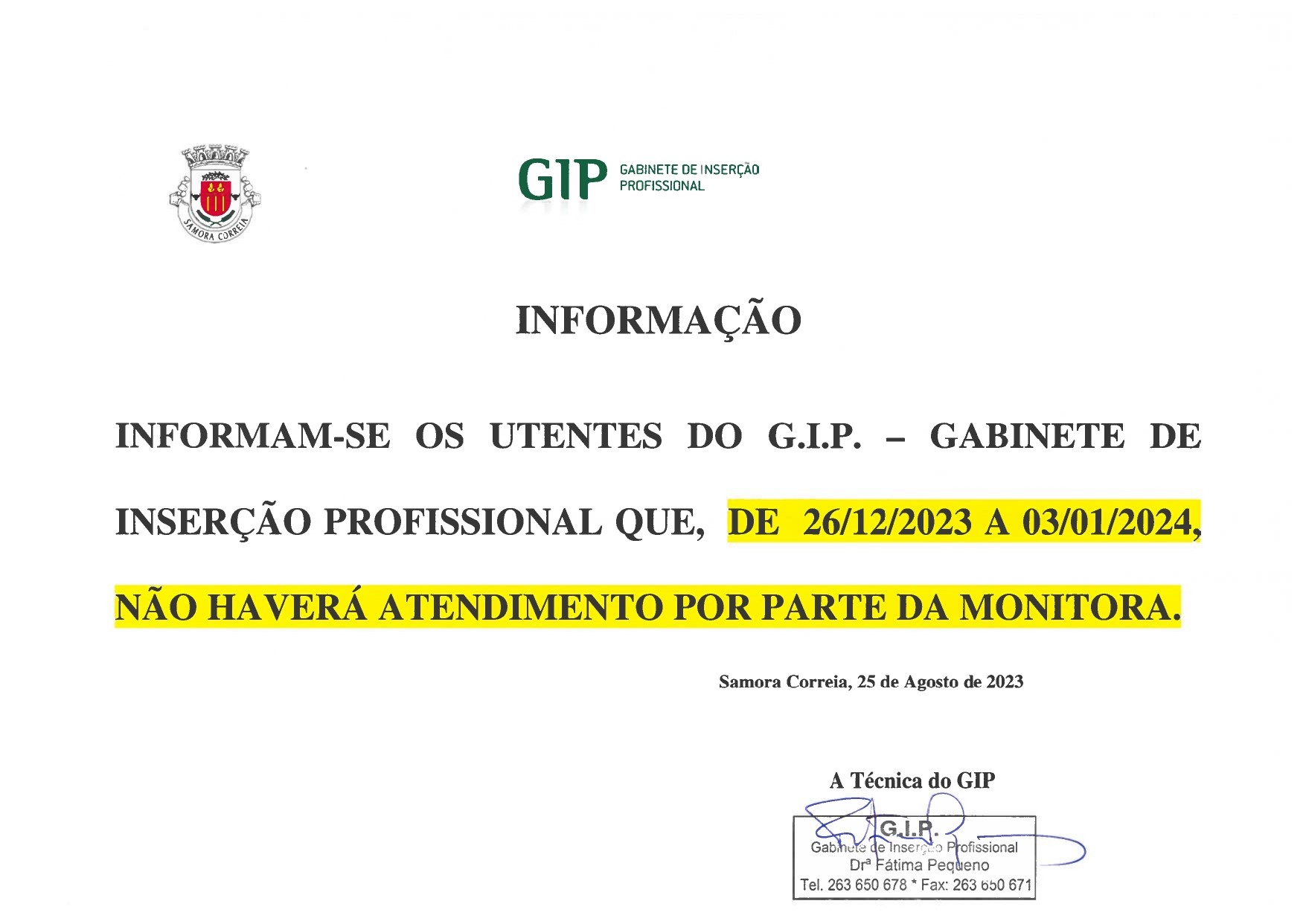 Imagem GIP - INFORMAÇÃO