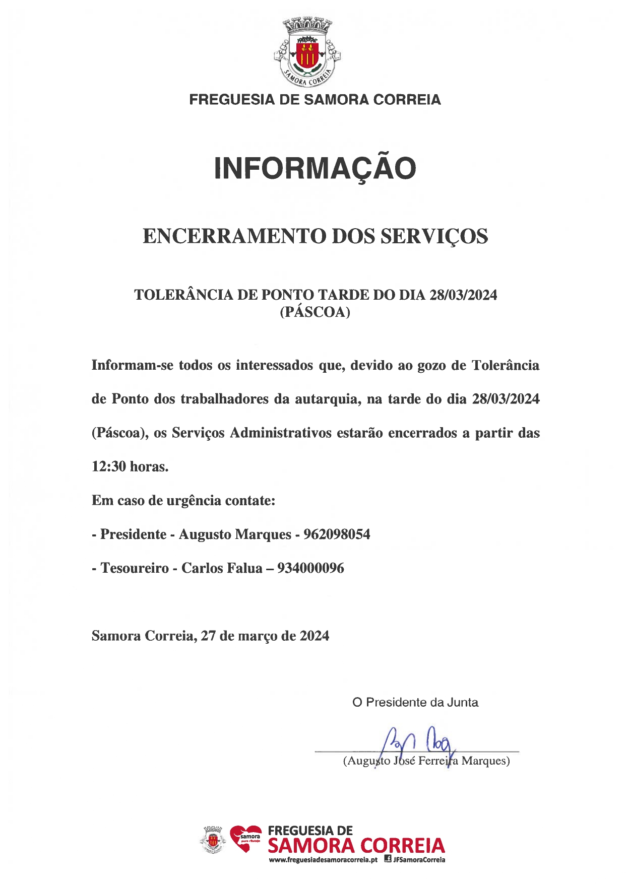 Imagem Informação - Encerramento de Serviços