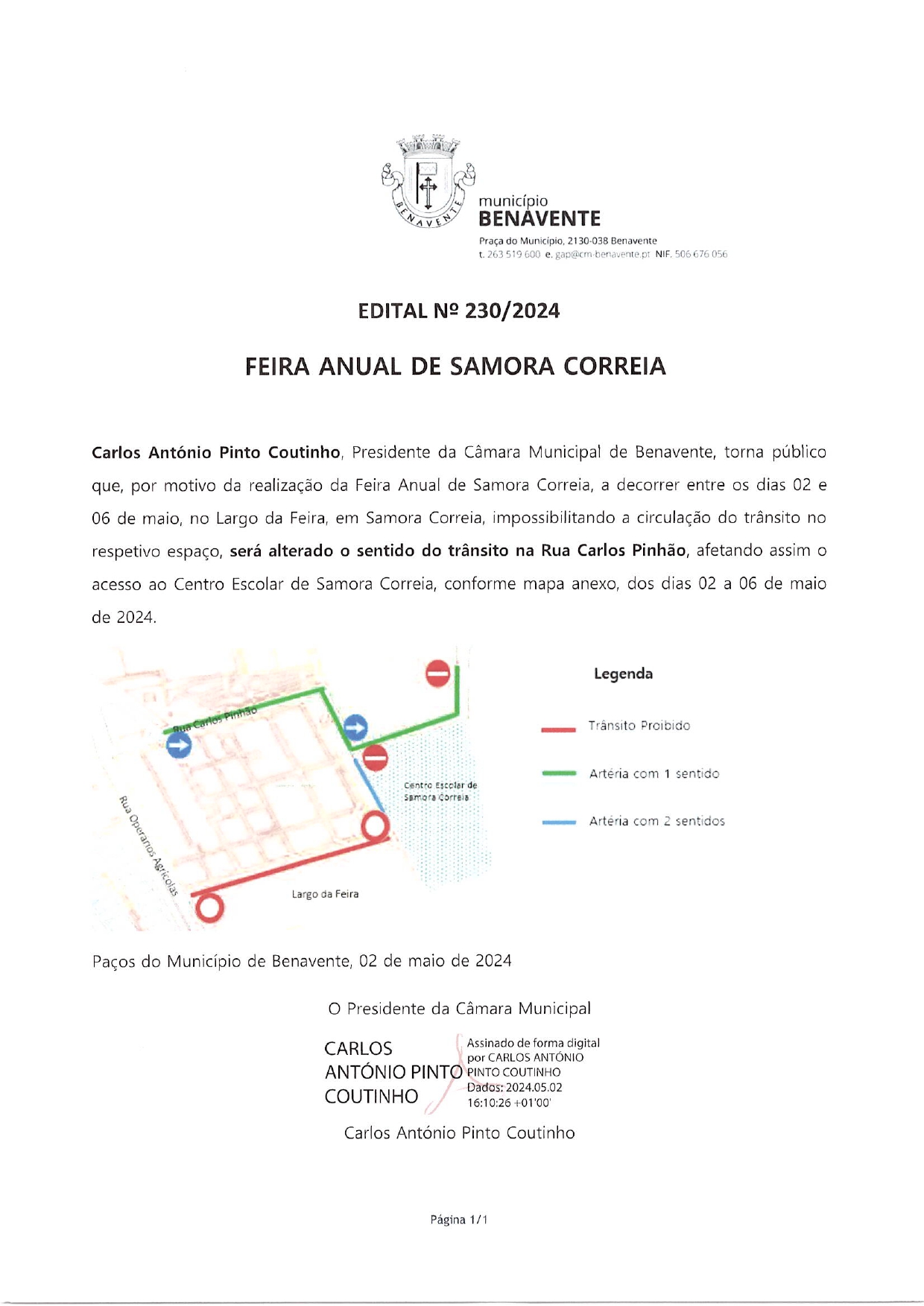 Imagem Edital Nº230 - CMB - Feira Anual de Samora Correia
