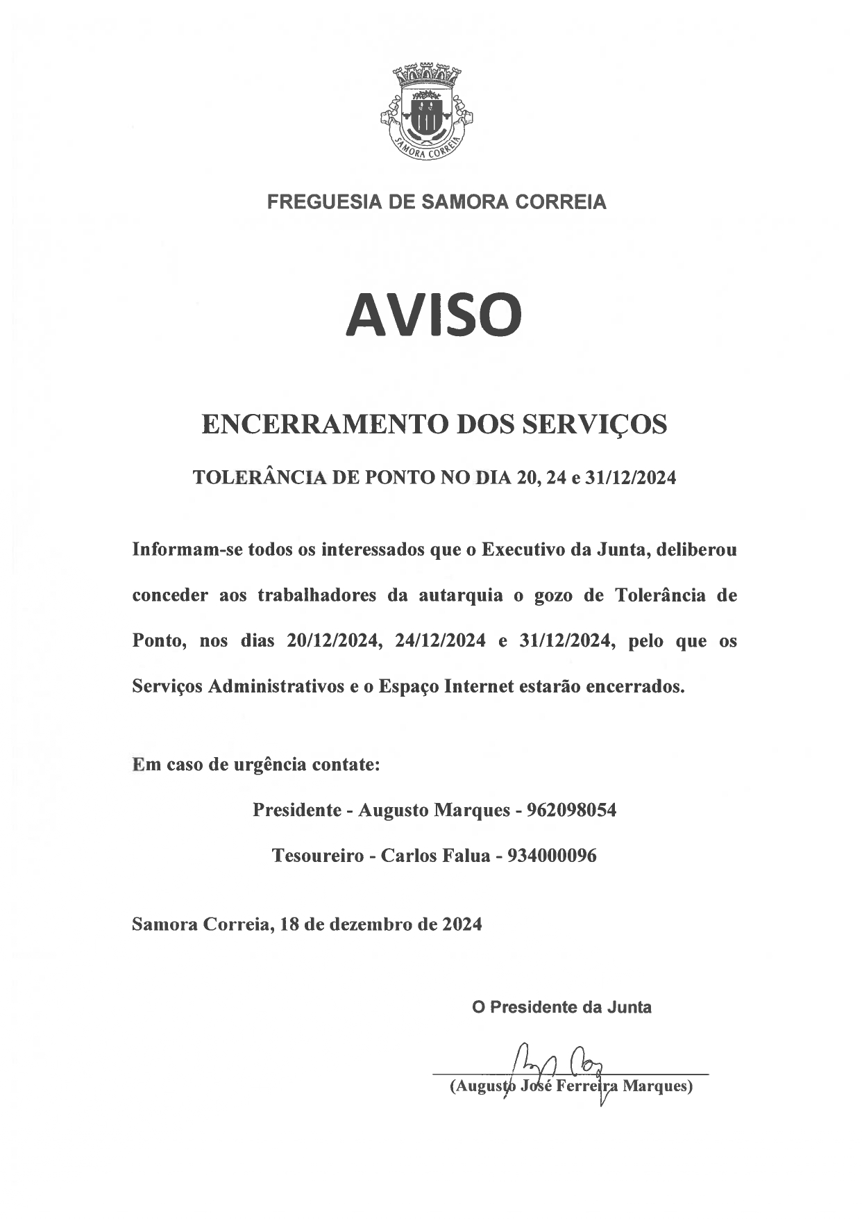 Imagem Informação - Encerramento de Serviços