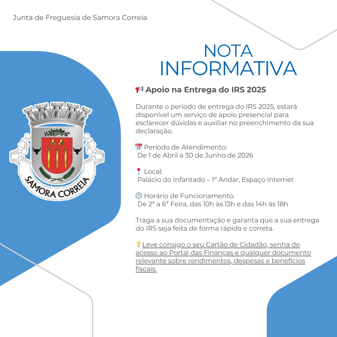 Imagem Nota Informativa - Apoio no Preenchimento do IRS 2025