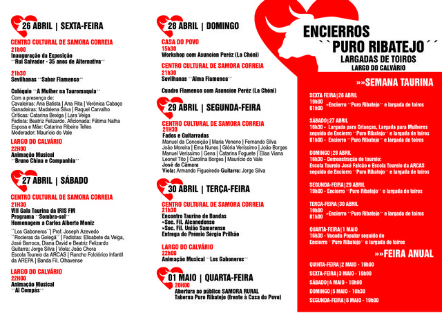 Imagem XIV Semana Taurina, Feira Anual e Samora Rural - Programa
