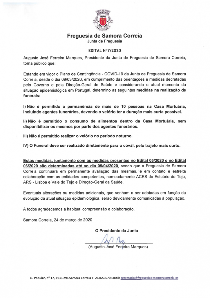 Imagem Edital 07 - Plano de Contingência - COVID-19