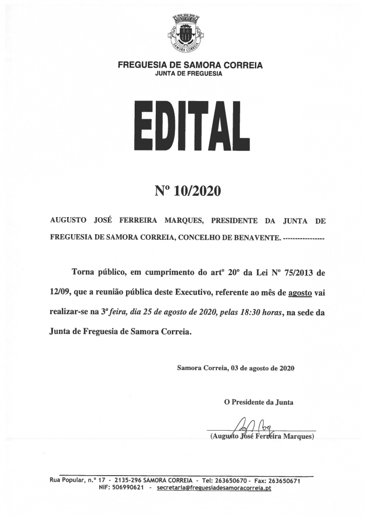 Imagem Edital Nº 10/2020