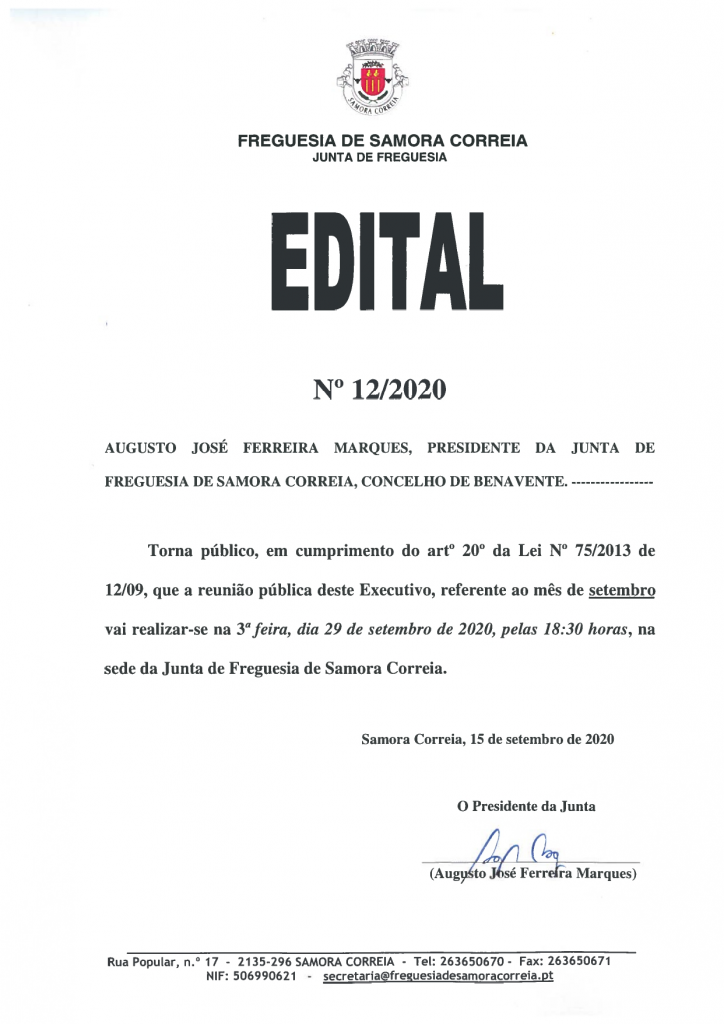 Imagem Edital Nº 12/2020